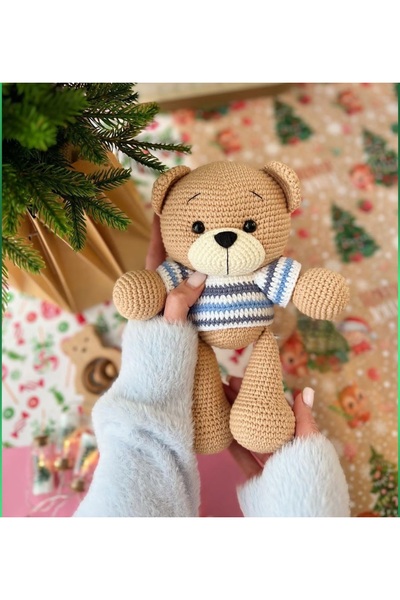 Damla Amigurumi Big Bear - Organik Hediyelik Oyuncak