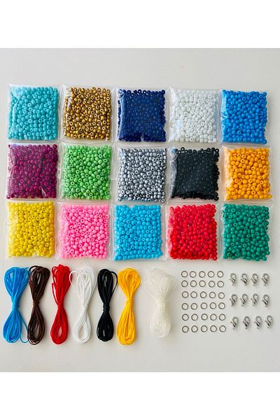 Hobimos Jewelry Making Starter Set - Sand Bead Hobby Set 24 Types