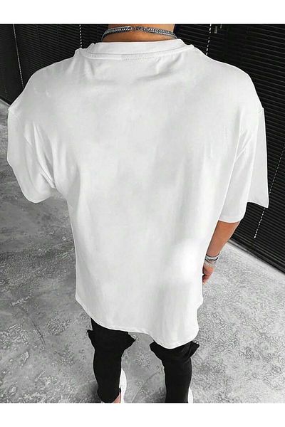 AMMA Μπλουζάκι Unisex Angel Printed Oversize Cotton Boyfriend