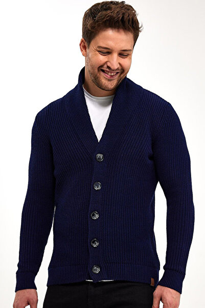 MissKybele Selanik örgü Şal V Yakalı Uzun Kollu Fit Kesim Düğme Kapamalı Sıca...