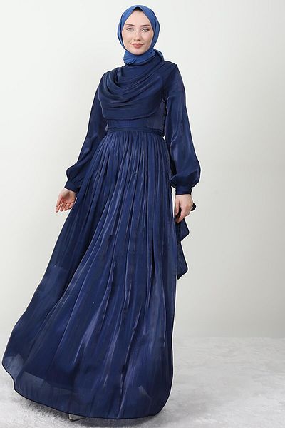 Giza Giyim Hijab Dress Navy Blue