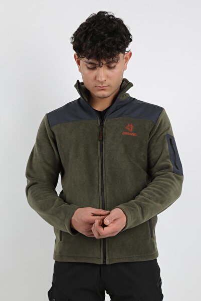 OBRANO Jachetă polară de exterior tactică, cu detalii din material softshell