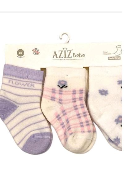 Aziz Bebe Triple Towel Baby Socks