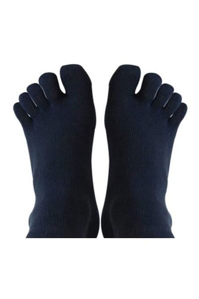 SOCKS WORLD Унисекс комплект от 6 бамбукови чорапи за пръсти, против гъбички, цвят: тъмносиньо 0044