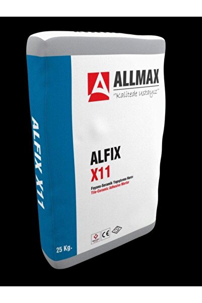 ALLMAX Alfix X11 Fayans Ve Seramik Yapıştırma Harcı 25 Kg.