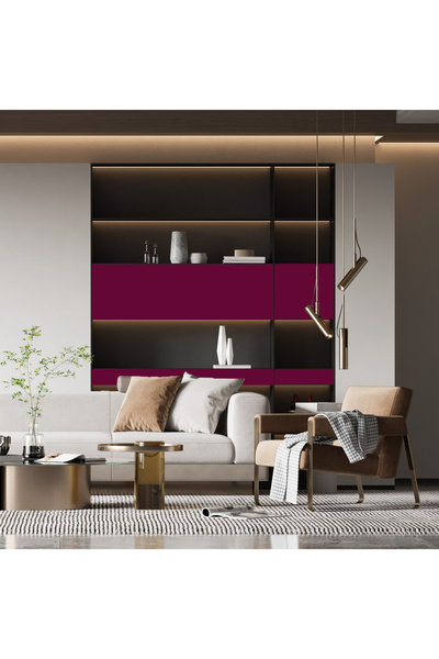 Dekoros Mat Mürdüm Rengi Yapışkanlı Folyo, Su Geçirmez, Duvar, Masa, Dolap Kaplama Folyosu 45x500 cm 0413