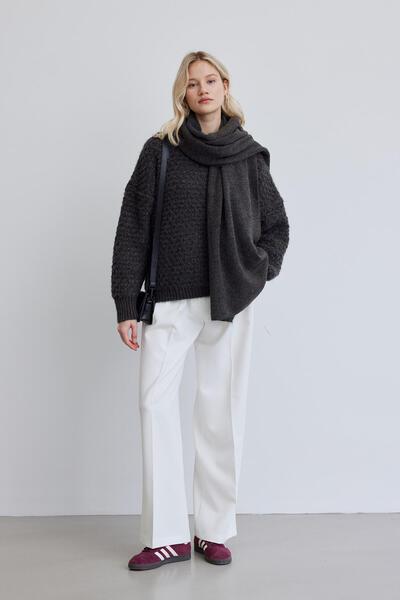 Manuka ANTRACIT KAZAK tricotat cu model