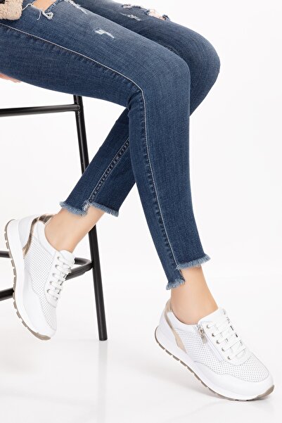 Gondol Içi Dışı Hakiki Deri Anatomik Taban Spor Ayakkabı Gnd.20578