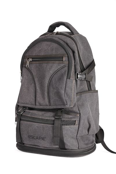 BENOX Μαύρο Mountaineer Backpack Canvas Fabric 60 Lt Τσάντα εξωτερικού χώρου
