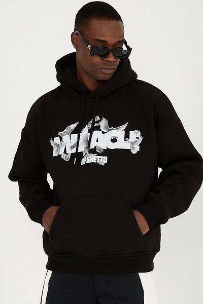 Ghetto off limits Miracle In Ghetto Oversize Unisex Black Sweatshirt