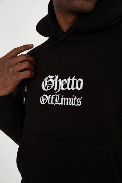 Ghetto off limits Escape Oversize Unisex Black Sweatshirt
