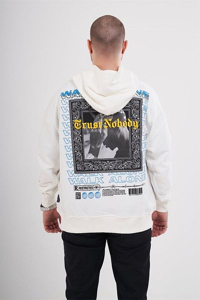 Ghetto off limits Trust Nobody Hoodie Λευκό
