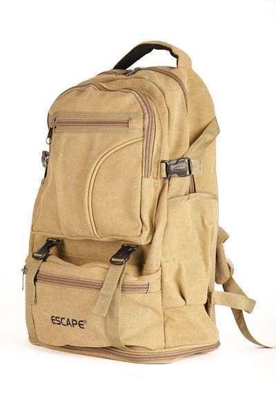 BENOX Beige Mountaineer Backpack Canvas Fabric 60 Lt Outdoor Bag