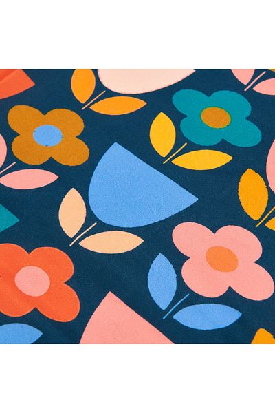 Nuvomon 65X75 cm Colorful Retro Floral Kitchen Apron