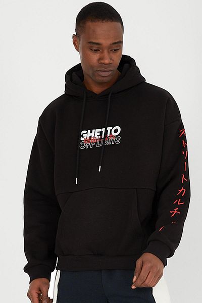 Ghetto off limits Kanji Oversize Unisex Black Sweatshirt