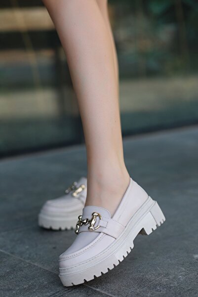 Madam Tarz Amaya Tokalı Günlük Kadın Loafer Ayakkabı