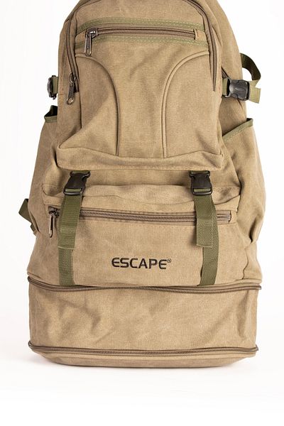 BENOX Τσάντα πλάτης Khaki Mountaineer Canvas Fabric 60 Lt Outdoor Bag