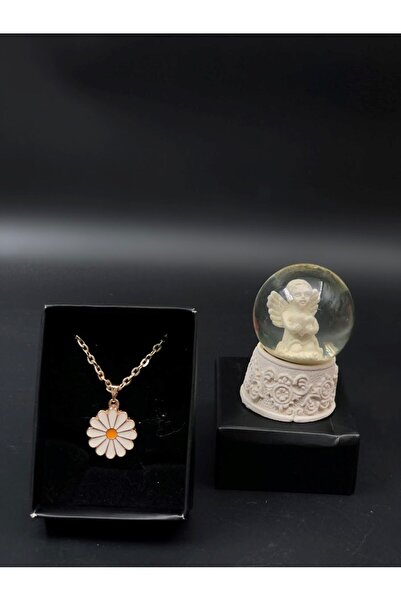 Masalsı Concept PAPATYA KOLYE VE KAR KÜRESİ 14 ŞUBAT SEVGİLİLER DOĞUM GÜNÜ HE...