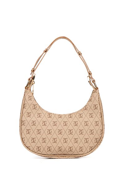 Adelina Bags Geantă de mână și de umăr cu model Half Moon de damă, nurcă