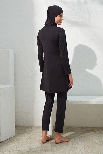 Pierre Cardin Costum de baie Uzunkol Costum de baie Hijab Costum de baie Uzunkol Costum de baie Hijab 221915 _NEGRU