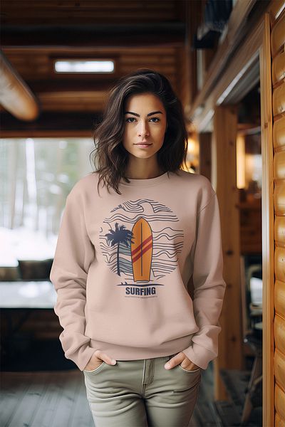 ADABEBEK Γυναικείο φούτερ με λαιμόκοψη Premium Printed Style