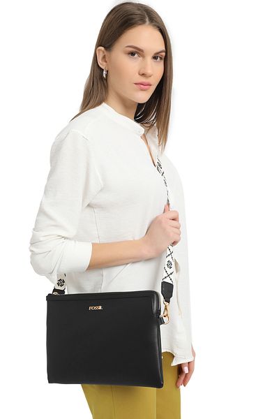 Fossil Μαύρο Γυναικείο 33x22x1 cm Χαρτοφυλάκιο 05FM24Y1023