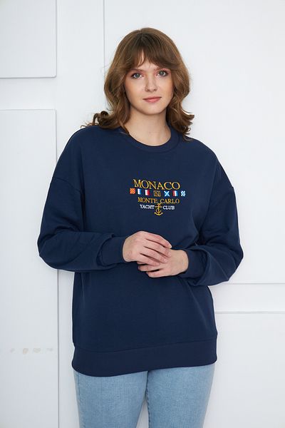 NEWLAKER Унисекс суитшърт с бродерия MONACO Oversize