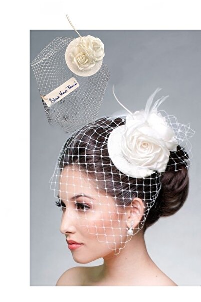 bba new trend Vualet, Tüllü Gelin Tacı Nikah Aksesuar,nikah Kepi Vualet,nikah Şapkası,Nikah Kep,Gelin Şapkası,
