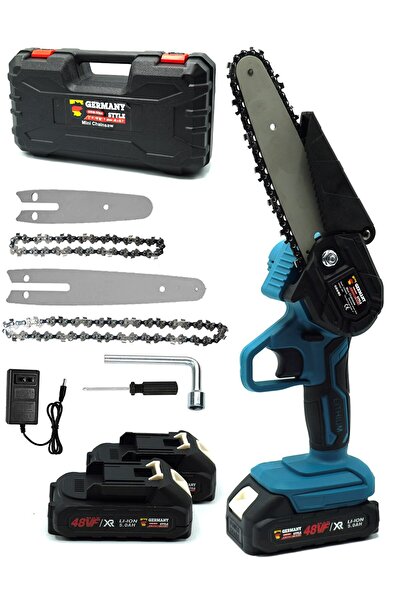 Germany Style 2568VFX Premium Çift Akülü Şarjlı Dal Budama Dal Kesme Testeres...