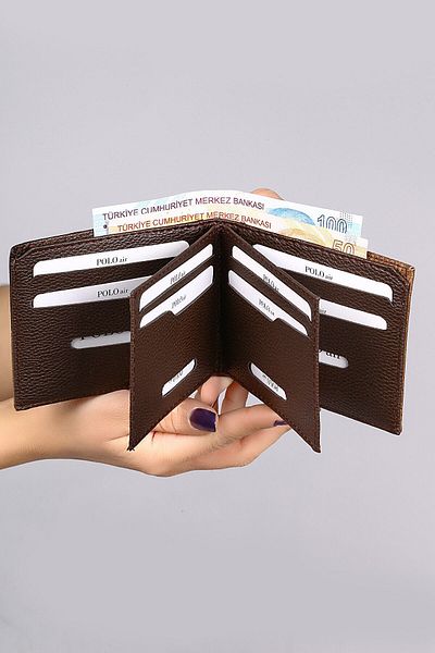 Polo Air Stripe Patterned Men's Wallet Mink