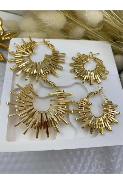 Arescollection KARARMAZ İTHAL ÇELİK HALKA KÜPE