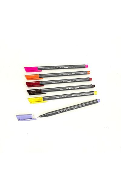 Monami AQUA PLUS FINISHER 0.4 mm 6-Piece COLOR