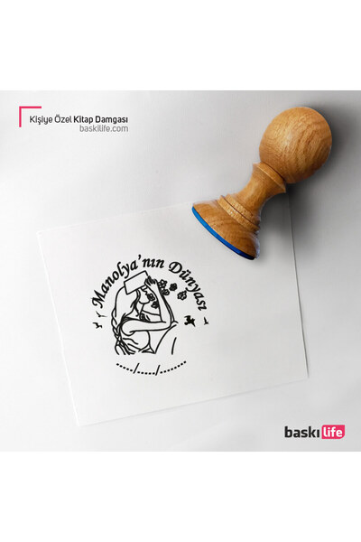 Baskı Life Kadın Kişiye Özel Kitap Damgası Kitap Mührü Kaşe Kitap Mühür Özel ...