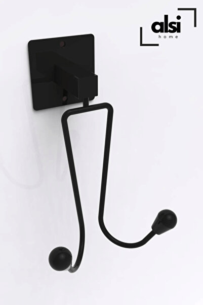 ALSİ HOME Yapışkanlı 2 Kancalı Askılık Havlu Bez Askısı Çok Amaçlı Banyo Mutf...