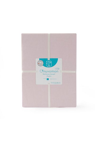 Nuvomon Single Fitted Sheet - Powder - 100X200 cm