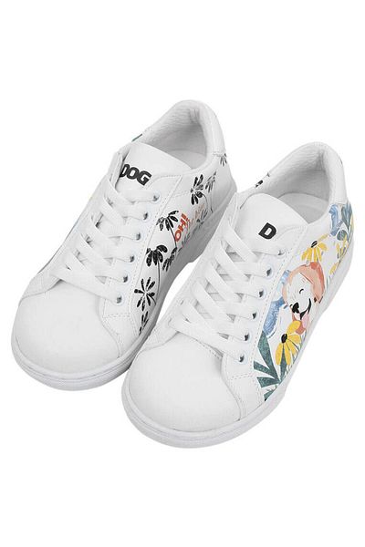 Dogo Pantofi casual albi din piele vegană pentru copii - Oh The Bliss Design