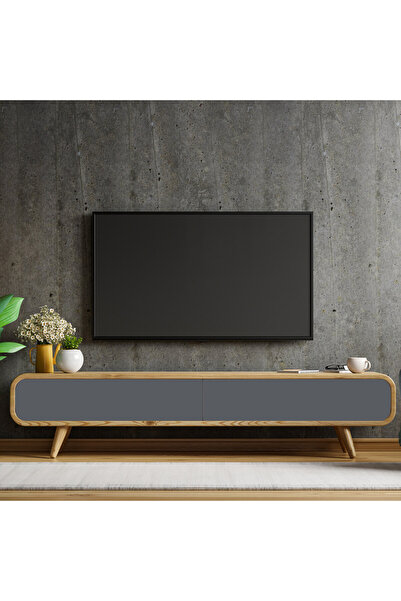 Dekoros Antrasit Düz Renk Yapışkanlı Folyo, Silinebilir Dolap, Masa, Tezgah Kaplama Folyosu, 45x500cm 0417