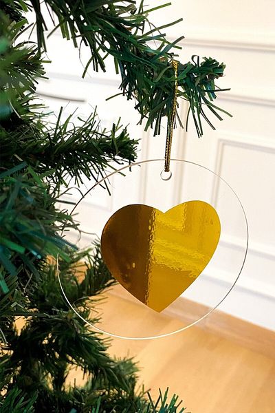 YENİ HEDİYELİK DÜNYAM Figure Transparent Plexi Lettered Christmas Pine Tree Ornament Car Rearview Mirror Ornament
