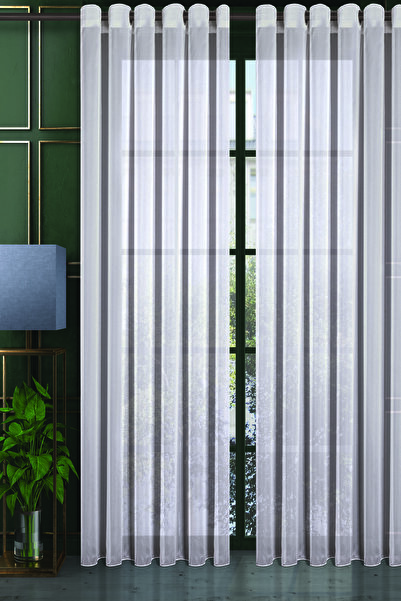 De'Vor Pırıltı Tül Perde Yüksek Kaliteli Kumaş, Rustik için Kuşgözlü Dikim