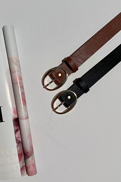 LİA KEMER 2 bucăți Elipse Gold Cataramă Curea Curea de talie Curea de haină Curea de rochie Curea de pantaloni