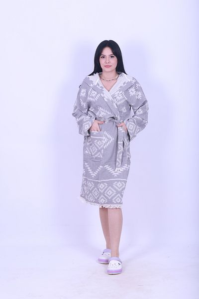 Befera Design Ethnic Μπουρνούζι Ζακάρ 100% Βαμβάκι