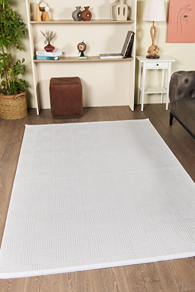 Mariesse Home Mono Kolekiyonu Modern Sık Dokuma Saçaklı Halı - Salon Oturma O...