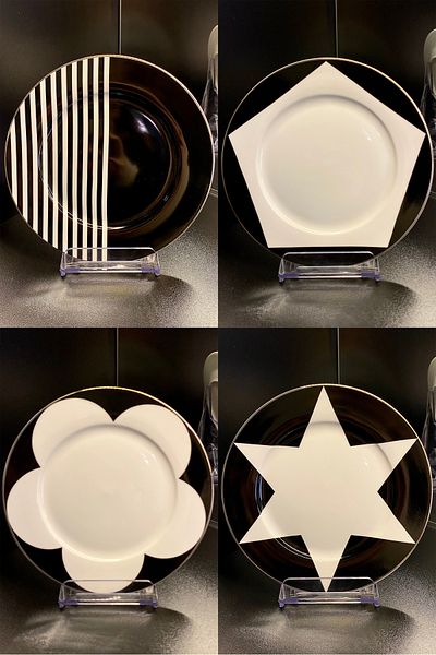 Lucky Art Mila Bone 20 cm 4-Piece Cake Plate - Lyba 027