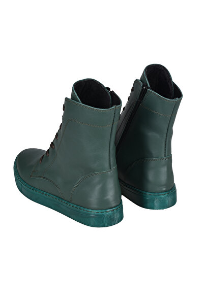 NOOSY Genuine Antique Leather Green Women's Boots