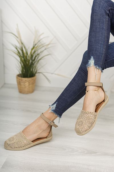 Moda Değirmeni Dámské krajkové sandály Skin Lace Bg1058-123-0001