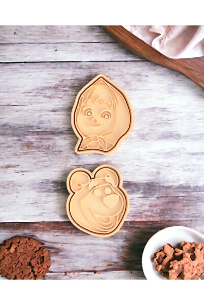 Hobist قالب كوكيز ماشا والدب وقالب لب السكر