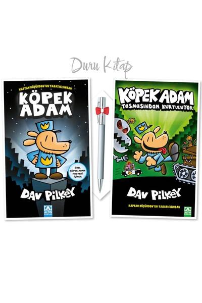Altın Kitaplar Köpek Adam 1 & Köpek Adam 2 Tasmasından Kurtuluyor, Dav Pilkey...