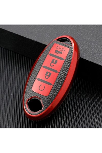 AYCANSTORE Husă Tpu pentru telecomandă Nissan cu 4 butoane (roșu)