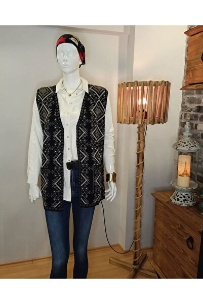 Global-Store KİLİM PATTERN VEST-BLACK