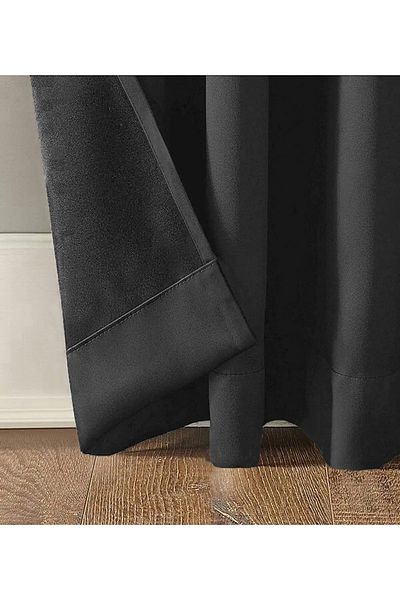 oğur dikimevi Anthracite Gray Thermal 100% Light Proof Blackout Blackout Sunshade Curtain